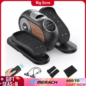 MERACH Under Desk Elliptical  Ellipse Leg Exerciser with 12 Adjustable Speed
