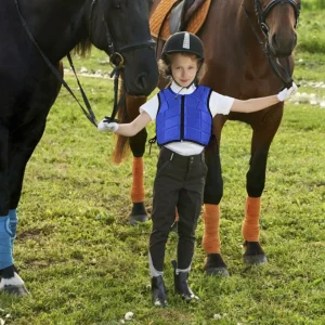 Kids Vest Foam Padded Safety Horse Riding Protective Gear Blue