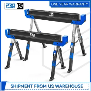 Saw Horses 2 Pack Folding Portable Heavy Duty Sawhorse  for Home, Garage, and DIY Projects